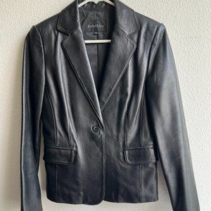 Black Leather Jacket Size S